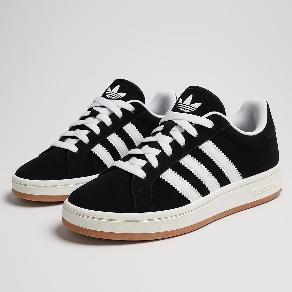 Adidas Campus 00s (noir-blanc semelle marron )
